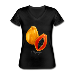 Papaya Women's V-Neck T-Shirt - Black - black