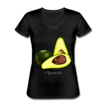 Aguacate Women's V-Neck T-Shirt - Black - black