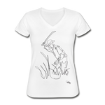 La Cana Women's V-Neck T-Shirt - White - white