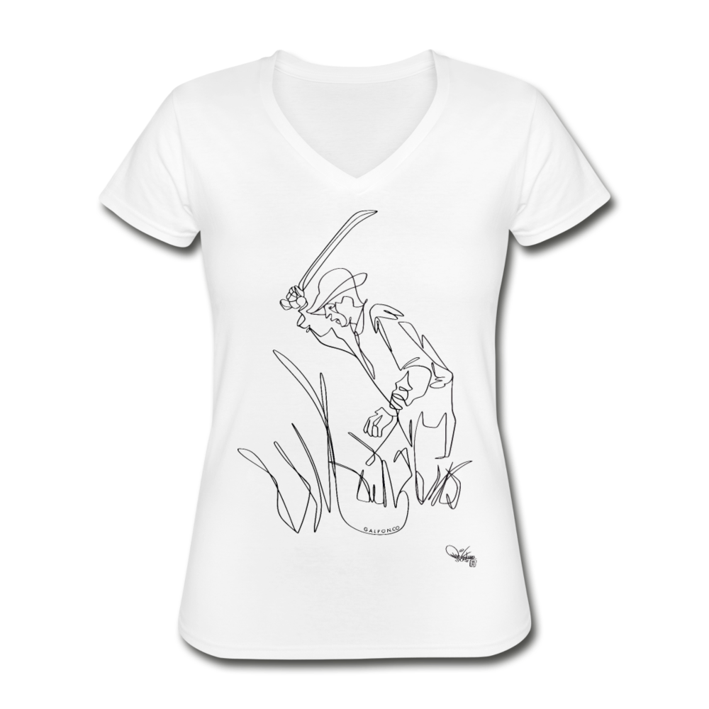 La Cana Women's V-Neck T-Shirt - White - white