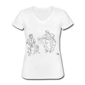 Bomba Women's V-Neck T-Shirt - White - white