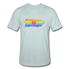 Love is Amor Slim Fit T-Shirt - heather prism ice blue
