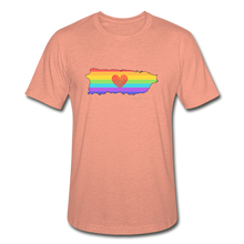 Love is Amor Slim Fit T-Shirt - heather prism sunset