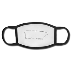 Puerto Rico Map Face Mask - white/black