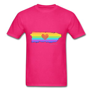 Love is Amor PR Map Classic Fit T-Shirt - fuchsia