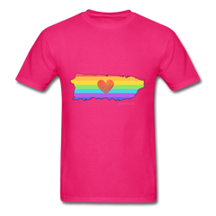 Love is Amor PR Map Classic Fit T-Shirt - fuchsia