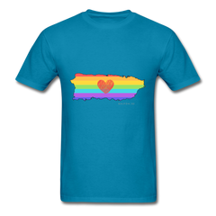 Love is Amor PR Map Classic Fit T-Shirt - turquoise