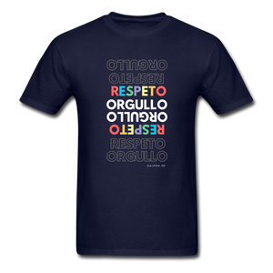 Orgullo  Respeto Classic Fit T-Shirt - Pride  Respect - navy