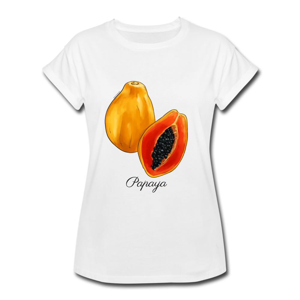 Papaya Women's Relaxed Fit T-Shirt - White - white