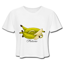 Platano Women's Cropped T-Shirt - white