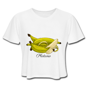 Platano Women's Cropped T-Shirt - white