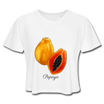 Papaya Women's Cropped T-Shirt - White - white