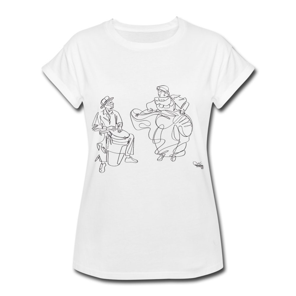 Conga y Baile Pa' Ti' - Women's Relaxed Fit Puerto Rico TShirt White - white