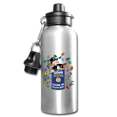 Living in Puerto Rico Water Bottle - silver