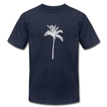 PALM Stretched White Unisex Jersey T-Shirt - navy
